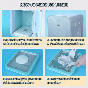 Instant Ice Cream Maker Rolled Ice Cream Maker with 2 spatulas Instant Gelato Pan/Roll Homemade DIY Ice Cream for Fun Parent-Child Activities Party