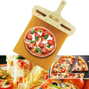 Sliding Pizza Belt Handle Pizza Peel for Perfect Transfer of Pizza Pala Pizza Scorrevole, Not Easy to Stick Easy to Clean High Temperature Resistant Easy to Use, Suitable for Indoor and Outdoor Ovens