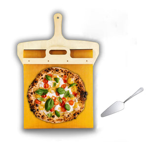 Sliding Pizza Belt Handle Pizza Peel for Perfect Transfer of Pizza Pala Pizza Scorrevole, Not Easy to Stick Easy to Clean High Temperature Resistant Easy to Use, Suitable for Indoor and Outdoor Ovens