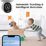 Indoor Video Camera Two-Way Video Monitor 2.4GHz WiFi Home Security Camera for Pet Dog Baby Elder Nanny with Phone App Motion Detection Night Vision Siren Alarm TF Card & Cloud Storage