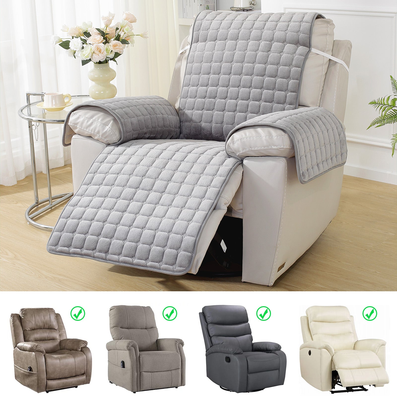 Anti-slip Armchair Cover Armchair Cover Flannel Armchair Cover Sofa Chair Cover Waterproof Sofa Cover