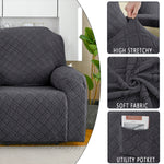 Recliner Chair Cover Stretch Recliner Sofa Covers Recliner Covers Soft Knitted Jacquard Reclining Chair Slipcover Furniture Protector for Dogs Cats