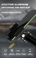 Bicycle Phone Mount with 360° Adjustable Free Rotation Anti-Shake for Motorcycle Scooter Mountain Bike Phone Holder