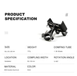 Bicycle Phone Mount with 360° Adjustable Free Rotation Anti-Shake for Motorcycle Scooter Mountain Bike Phone Holder