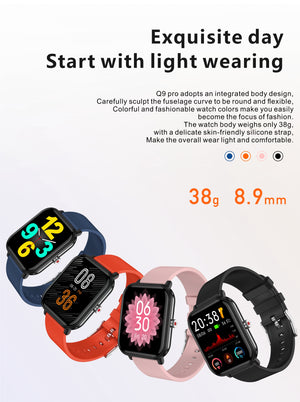 Smart Watch for Men Women with Heat Rate Sleep Blood Pressure Monitor IP68 Waterproof Fitness Tracker of 24 Sports Modes