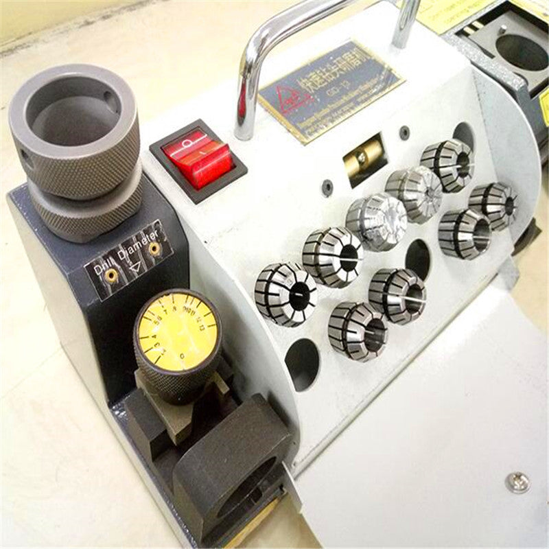 GD-13 6400 RPM Drill Bits Sharpener Grinder Grinding Machine for High-Speed Steel/Tungsten 3-13 mm with Adjustable Angles from 90°to 150°