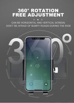 Bicycle Phone Mount with 360° Adjustable Free Rotation Anti-Shake for Motorcycle Scooter Mountain Bike Phone Holder
