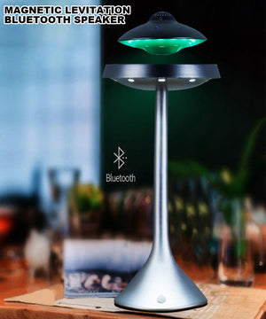 Magnetic Levitating Bluetooth Speaker, LED Light Base Levitating UFO Speakers, Wireless Levitating Speakers for Home Office