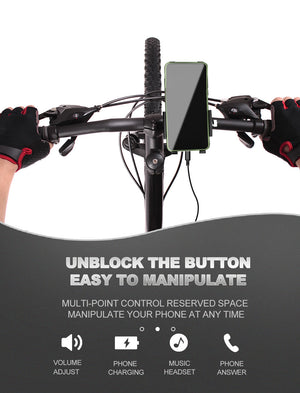 Bicycle Phone Mount with 360° Adjustable Free Rotation Anti-Shake for Motorcycle Scooter Mountain Bike Phone Holder