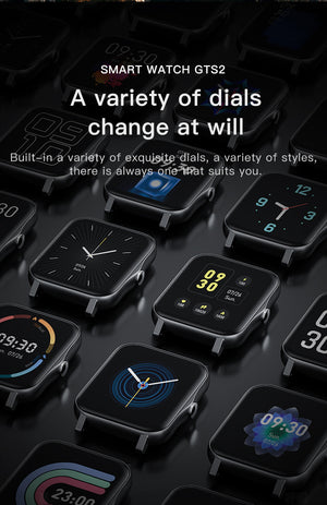 GTS2 1.69'' Waterproof Smart Watch Health monitor with 16 Sport Modes Music Control 45 Days Long Standby