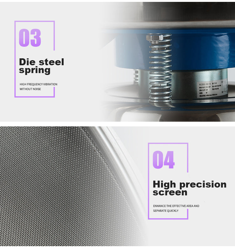 90W Electric Automatic Flour Sifter Shaker Vibrating Sieve Machine for Granule Powder Grain 1680 r/min