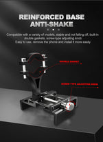Bicycle Phone Mount with 360° Adjustable Free Rotation Anti-Shake for Motorcycle Scooter Mountain Bike Phone Holder