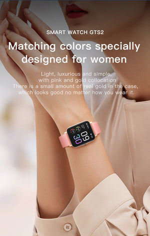 GTS2 1.69'' Waterproof Smart Watch Health monitor with 16 Sport Modes Music Control 45 Days Long Standby