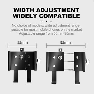 Bicycle Phone Mount with 360° Adjustable Free Rotation Anti-Shake for Motorcycle Scooter Mountain Bike Phone Holder