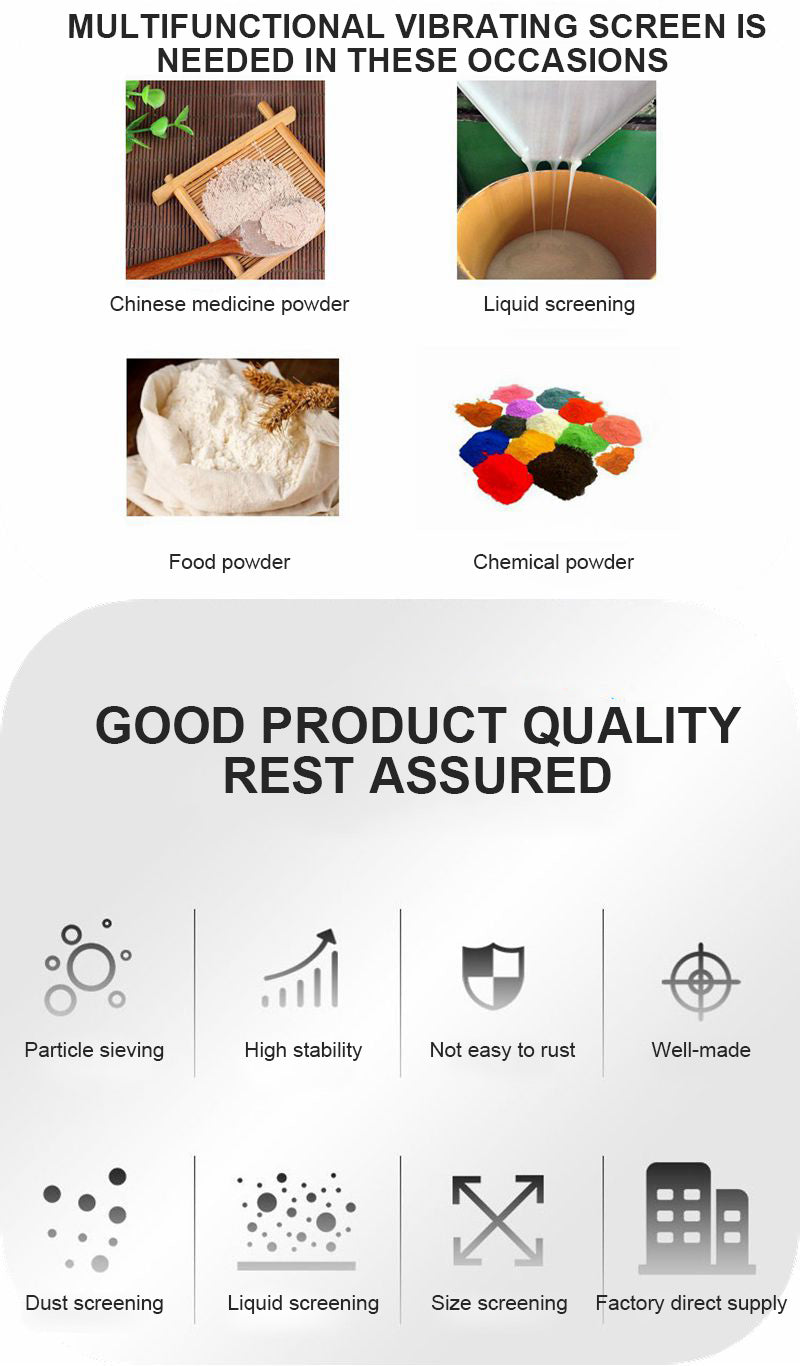90W Electric Automatic Flour Sifter Shaker Vibrating Sieve Machine for Granule Powder Grain 1680 r/min