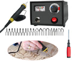 110V 30W Wood Burning Kit Multifunction Pyrography Machine Pointer Display Temperature Control Wooden Crafts Set
