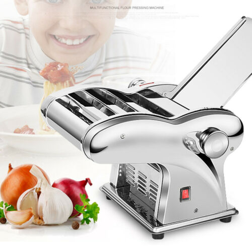 110V Pasta Maker Roller Machine Electric Dumpling Skin Noodle Machine (1 2 3 4 Knife)