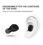 Mini Bluetooth Earbud, Single Wireless Car Headphone with 2 Hour Playtime, Mic, for iPhone Android