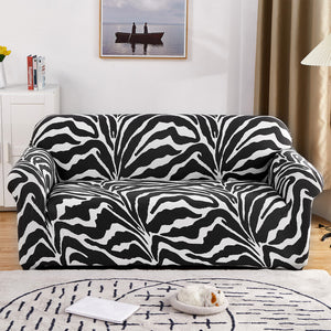 Printed Couch Cover Three Seater Sofa Cover - Floral Pattern Sofa Cover Three Pillow Shams Washable Furniture Protector