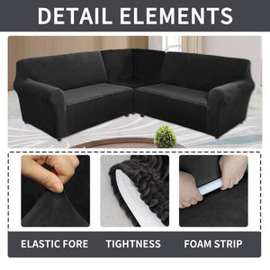 5 Seater L Shape Velvet Sofa Cover Velvet L Shaped Sofa Cover Washable Sofa Cover