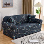 Printed Couch Cover Three Seater Sofa Cover - Floral Pattern Sofa Cover Three Pillow Shams Washable Furniture Protector