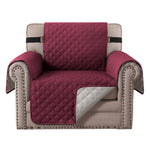 (1 seater) water-resistant sofa cover, non-slip couch cover with elastic straps, armchair cover, soft quilted seat for dogs and pets