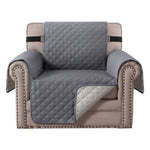 (1 seater) water-resistant sofa cover, non-slip couch cover with elastic straps, armchair cover, soft quilted seat for dogs and pets