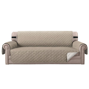 (3 seaters) water-resistant sofa cover, non-slip couch cover with elastic straps, armchair cover, soft quilted seat for dogs and pets
