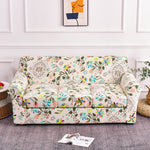 Printed Couch Covers for Three Seater Sofas - Floral Sofa Covers with Separate Pillow Shams, Stretch Sofa Slipcovers, Washable Furniture Protectors