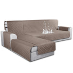 Sectional Couch Cover 100% Waterproof L Shaped Slipcover 3pcs Reversible Chaise Lounge Cover