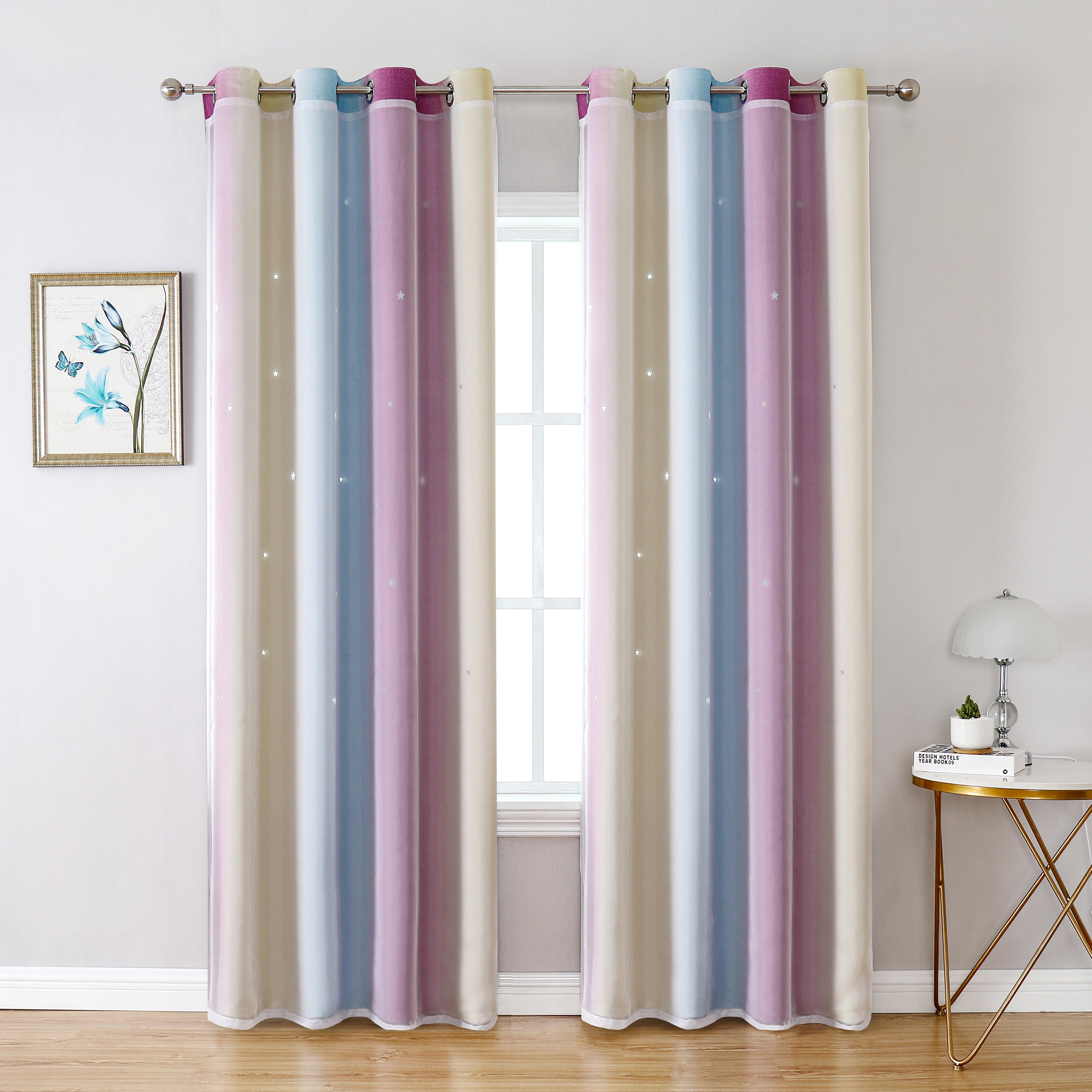 Star Curtain Star Blackout Curtain Bedroom Living Room Blackout Curtains Colorful