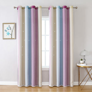 Star Curtain Star Blackout Curtain Bedroom Living Room Blackout Curtains Colorful