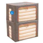 2Pack Clothes Storage Bags Large Capacity Foldable Organizer Dust-Proof and Moisture-Proof for Comforters Blankets Bedding, 24/66L