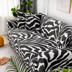 Printed Couch Cover Three Seater Sofa Cover - Floral Pattern Sofa Cover Three Pillow Shams Washable Furniture Protector