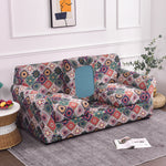 Printed Couch Covers for Three Seater Sofas - Floral Sofa Covers with Separate Pillow Shams, Stretch Sofa Slipcovers, Washable Furniture Protectors