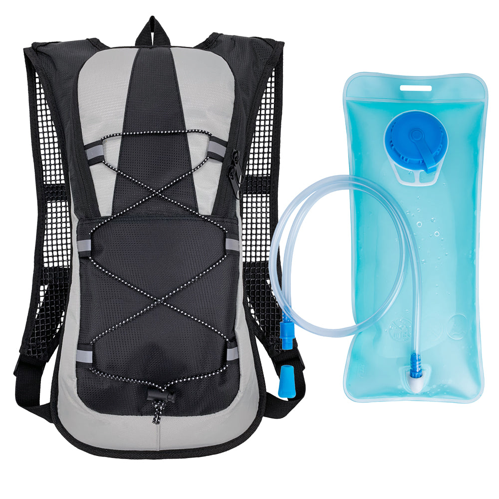 Climbing backpack with 2L water bladder, backpack water bag for camping hiking cycling running climbing cycling