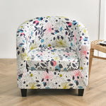 Stretch Couch Slipcover Printed Club Chair Slipcover Geometric Pattern Tub Chair Slipcover Bucket Chair Full Slipcovers