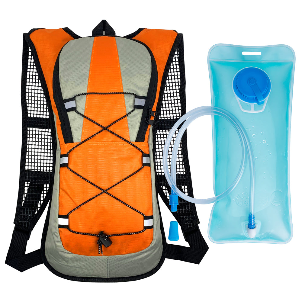 Climbing backpack with 2L water bladder, backpack water bag for camping hiking cycling running climbing cycling