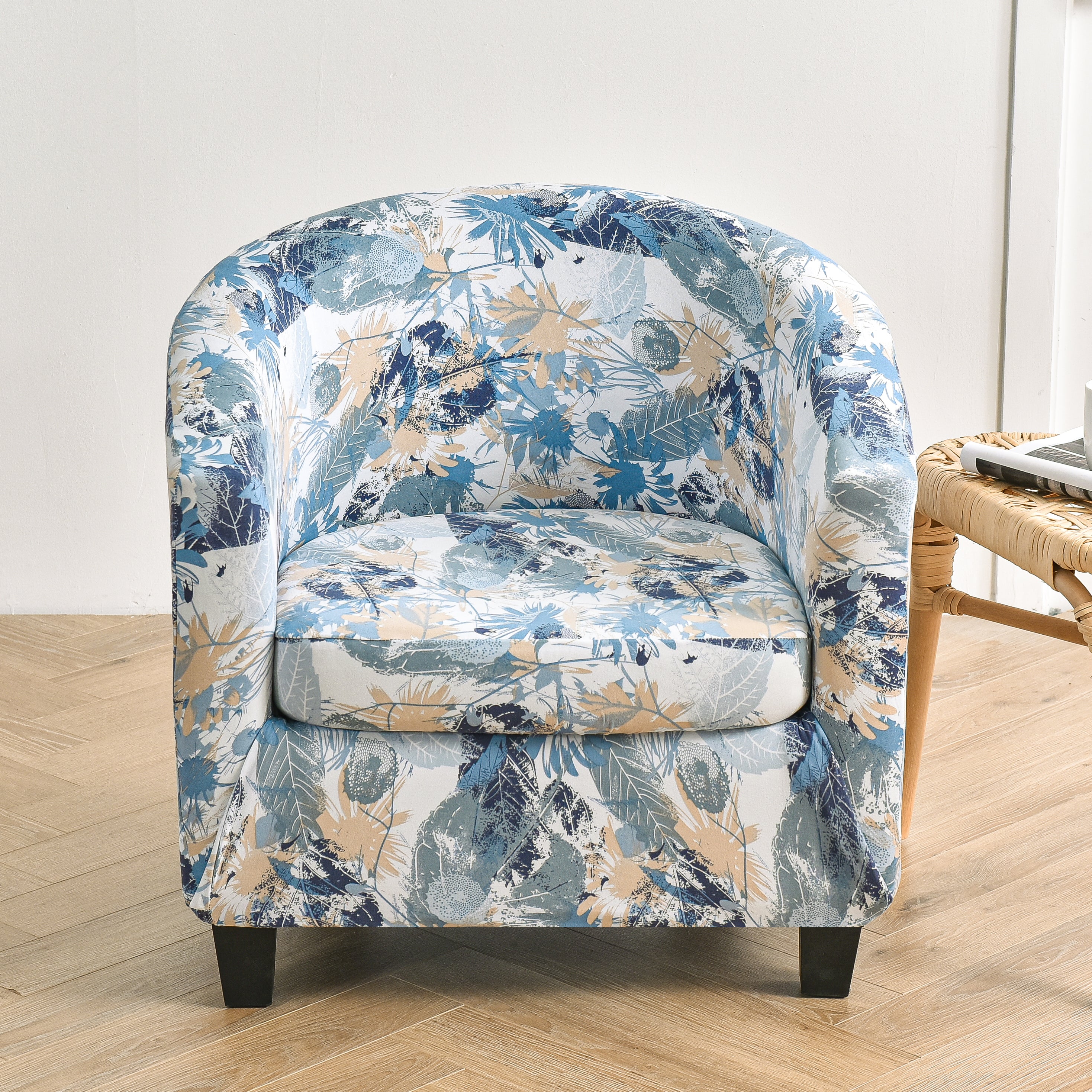 Stretch Couch Slipcover Printed Club Chair Slipcover Geometric Pattern Tub Chair Slipcover Bucket Chair Full Slipcovers