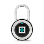 Fingerprint Padlock Smart  Keyless One Touch Open Waterproof for Gym Bike School Handbags Door, Black