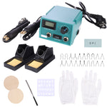 50W Professional Wood Burning Kit Burner Pyrography tool with 20 Wire Nibs Tips, Single Pen/Double pen, Digital display/pointer