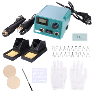 50W Professional Wood Burning Kit Burner Pyrography tool with 20 Wire Nibs Tips, Single Pen/Double pen, Digital display/pointer