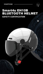 Smart Motorcycle Helmet with Sun Visor Bluetooth Phone Answer Waterproof Safe