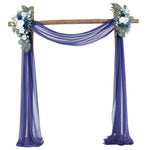 Wedding Arch Decoration Curtain with 2 Artificial Flower Garland