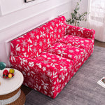 Printed Couch Covers for Three Seater Sofas - Floral Sofa Covers with Separate Pillow Shams, Stretch Sofa Slipcovers, Washable Furniture Protectors