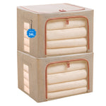 2Pack Clothes Storage Bags Large Capacity Foldable Organizer Dust-Proof and Moisture-Proof for Comforters Blankets Bedding, 24/66L