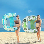 Inflatable Pool Float Chair Lounge for Adults, Pool Floaties Lounge with Cup Holder , Water Floats for Summer Swimming Pool Toys