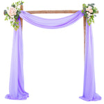 Wedding Arch Decoration Curtain with 2 Artificial Flower Garland