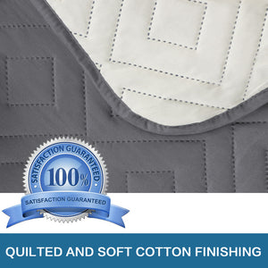 (1 seater) water-resistant sofa cover, non-slip couch cover with elastic straps, armchair cover, soft quilted seat for dogs and pets