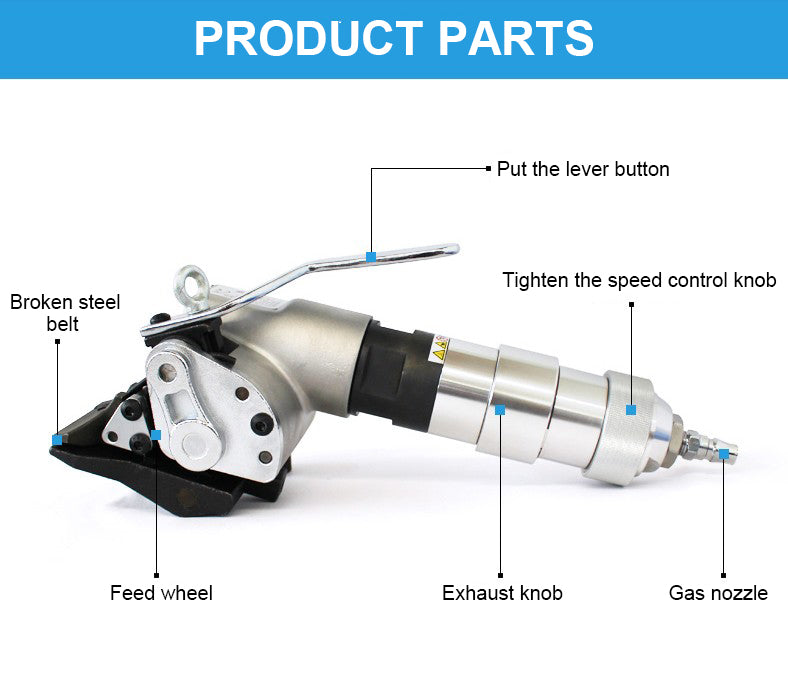 Pneumatic Split Steel Strapping Tensioner 0.8-1.2 mm Separate Heavy Duty Poly Hand Banding Tools